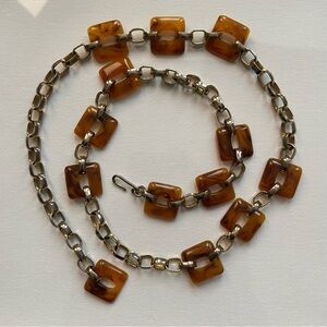 Vintage Lucite or Bakelite Chain and Squares Belt